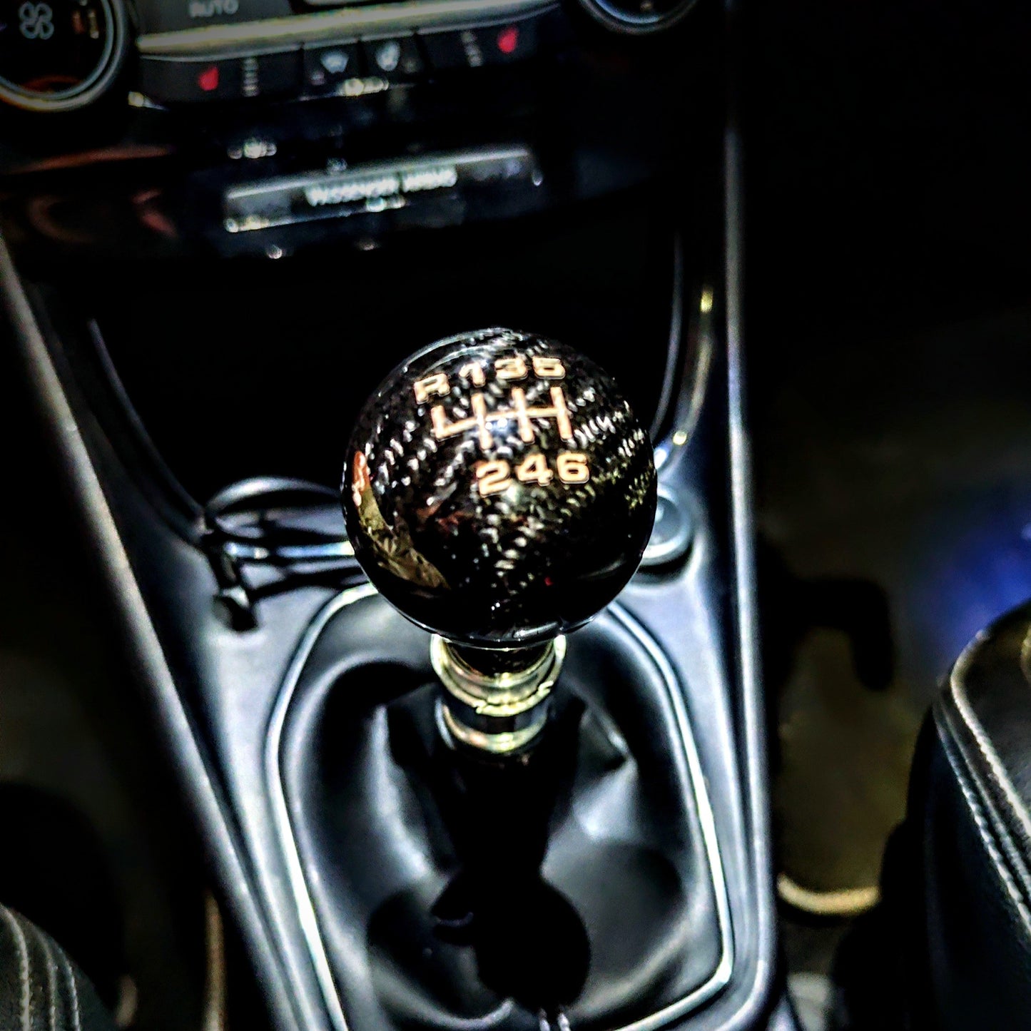 Pomello knob Ford Puma ST 200 alluminio e fibra di carbonio