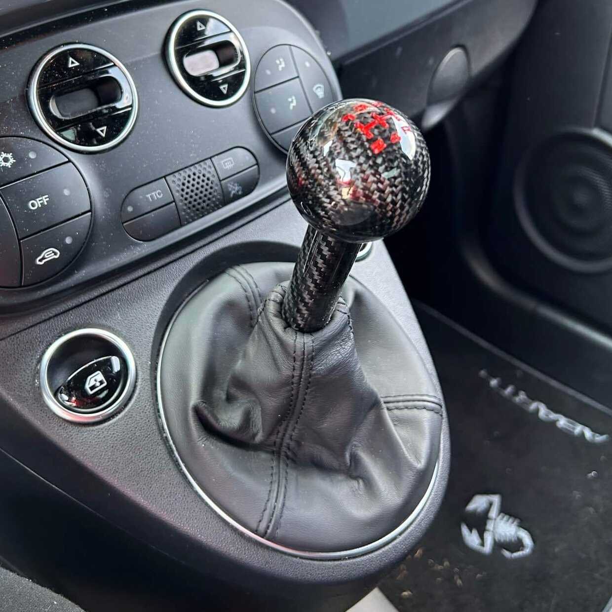 Pomelli sferici Abarth 500 595 695 alluminio carbonio